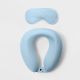 2pc Memory Foam Neck Pillow & Sleep Mask Set Muddy Aqua - Open Story™ - 829679323-1.jpg