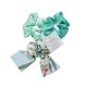 Scunci Trend Collection Satin Scrunchies Hair Ties, Mint Green, 3 Ct