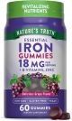 Iron Gummies | 60 count | Vegan, Non-GMO & Gluten Free Supplement | with B Vitamins & Zinc | Grape Flavor | by Natures Truth