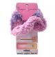 Scunci x Morgan Simianer Hair Accessory Set, 3-Piece (Purple Pink Scrunchie, Barrette, Flower Bobby Pin)