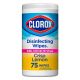 Clorox Disinfecting Wipes, Bleach Free Cleaning Wipes, Crisp Lemon, 75 Count - Clorox-Disinfecting-Wipes-Bleach-Free-Cleaning-Wipes-Crisp-Lemon-75-Count_af1c74e8-4854-424f-8402-1c7bd44ca9c2.fc8694ee3cbeba202358a2c5eecdc8a3.jpg