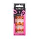 KISS imPRESS Press-On Manicure Halloween, Orange, Medium Length, Coffin Shape, 'Creepy Crawly', 33 Ct.