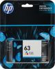 Original HP 63 Tri-color Ink Cartridge | Works with HP DeskJet 1112, 2130, 3630 Series; HP ENVY 4510, 4520 Series; HP OfficeJet 3830, 4650, 5200 Series | Eligible for Instant Ink | F6U61AN