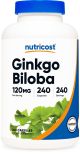 Nutricost Ginkgo Biloba Capsules 120mg, 240 Capsules, Supplement