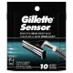 Gillette Sensor Men's Razor Blade Refills, 10 Count