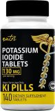 Potassium Iodide Tablets 130 mg - (140 High-Dose Tablets) EXP 09/2032 - Ki Pills Potassium Iodine Tablets 130 mg - Potassium Iodine Pills YODO Naciente, Thyroid Support Supplement - 140 Tablets