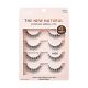 KISS The New Natural False Eyelashes Full Strip Lash Multipack, 'Pearl Earring', 4 Pairs