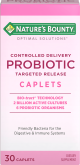 Nature's Bounty Optimal Solutions Controlled Delivery Probiotic, Dietary Supplement, Supports Digestive and Immune Health, Caplets, 30 ct