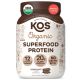 KOS Vegan Protein Powder Erythritol Free, Chocolate - Organic Pea Protein Blend, Plant Based Superfood Rich in Vitamins & Minerals - Keto, Dairy Free - Meal Replacement for Women & Men, 30 Servings