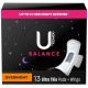 U by Kotex Balance Ultra Thin Overnight Pads with Wings, 13 Count